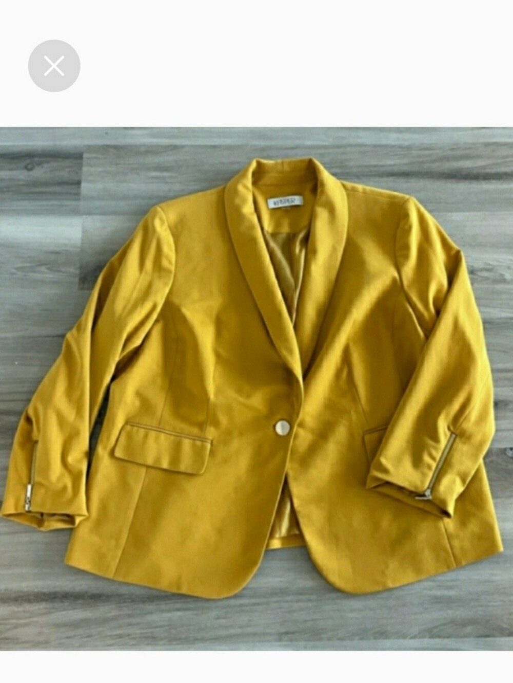 Kasper, Mustard Yellow Plus Size Blazer, 20W